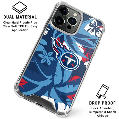 NFL Tennessee Titans Tropical Print iPhone 16 Pro Clear Case